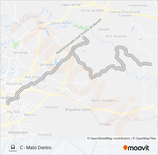 33 MATO DENTRO bus Line Map