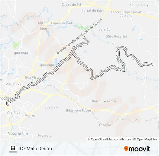 33 MATO DENTRO Bus Line Map