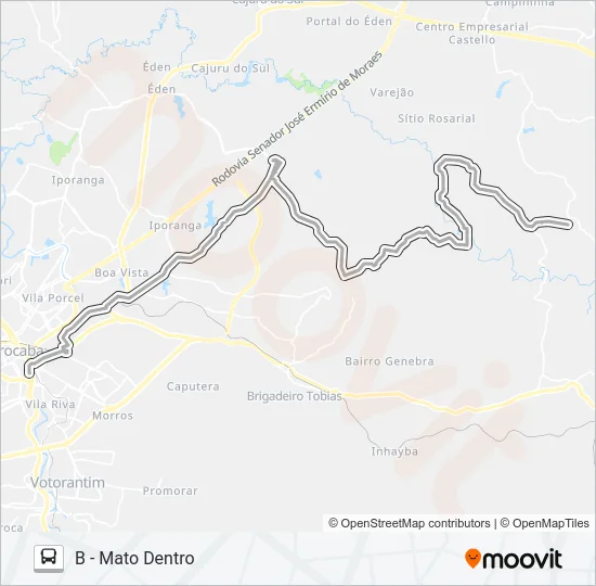 33 MATO DENTRO Bus Line Map