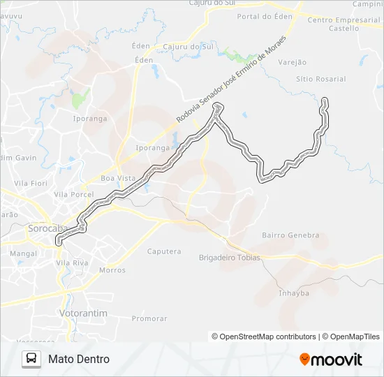 33 MATO DENTRO Bus Line Map