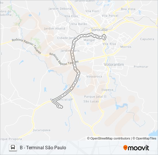 Mapa da linha 51 GREEN VALLEY de ônibus