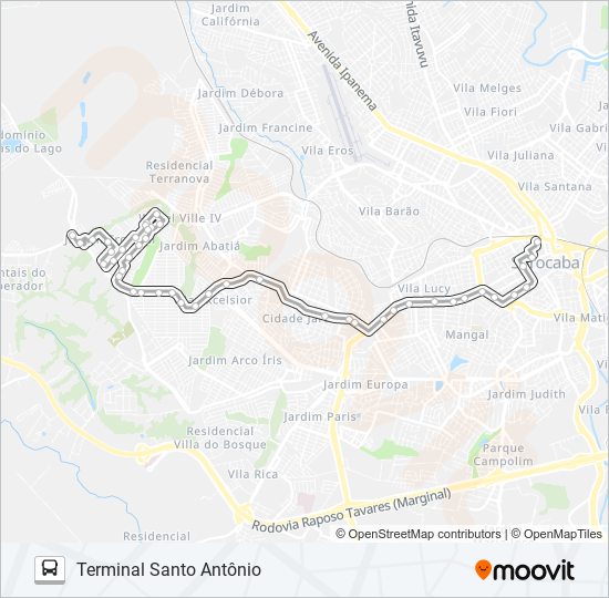 77 SANTA BÁRBARA bus Line Map