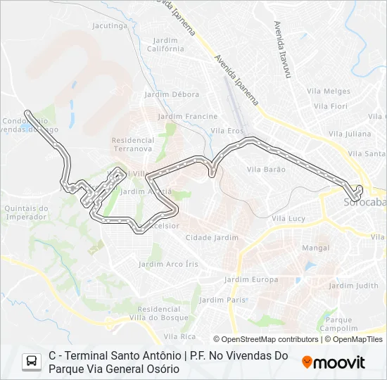 77 SANTA BÁRBARA Bus Line Map