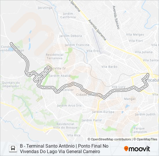 Mapa de 77 SANTA BÁRBARA de autobús