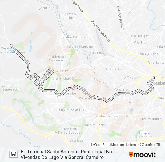 77 SANTA BÁRBARA Bus Line Map