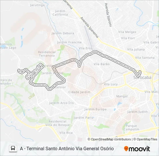77 SANTA BÁRBARA Bus Line Map