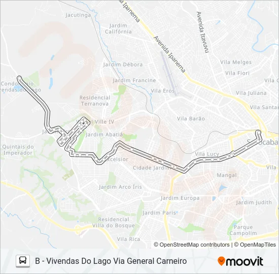77 SANTA BÁRBARA Bus Line Map