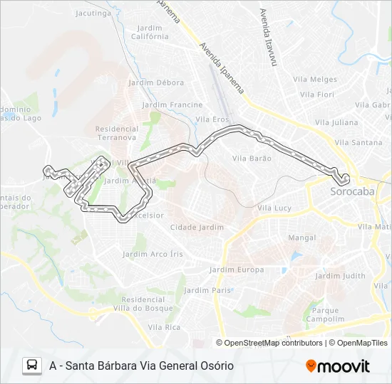 77 SANTA BÁRBARA Bus Line Map