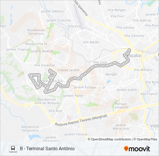 17 CENTRAL PARQUE bus Line Map