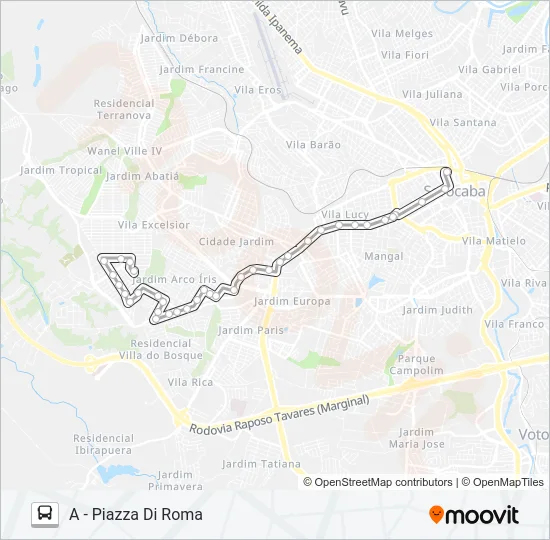 17 CENTRAL PARQUE Bus Line Map