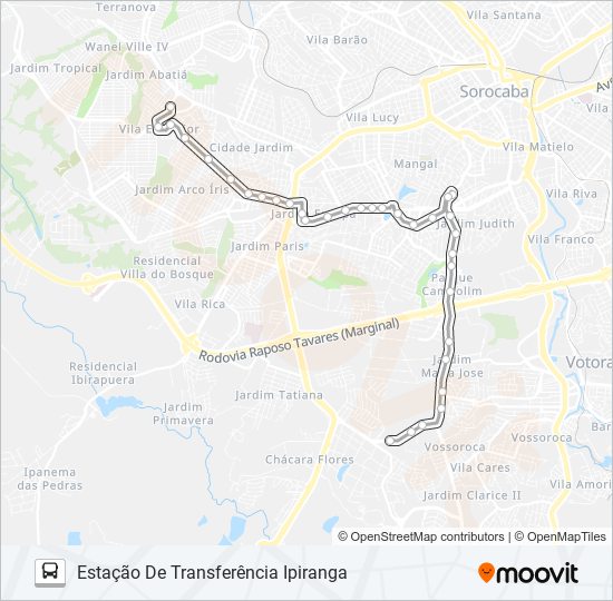 301 INTERBAIRROS 1 bus Line Map
