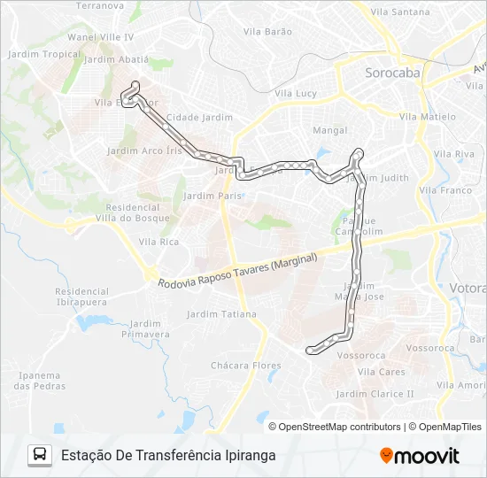 301 INTERBAIRROS 1 Bus Line Map