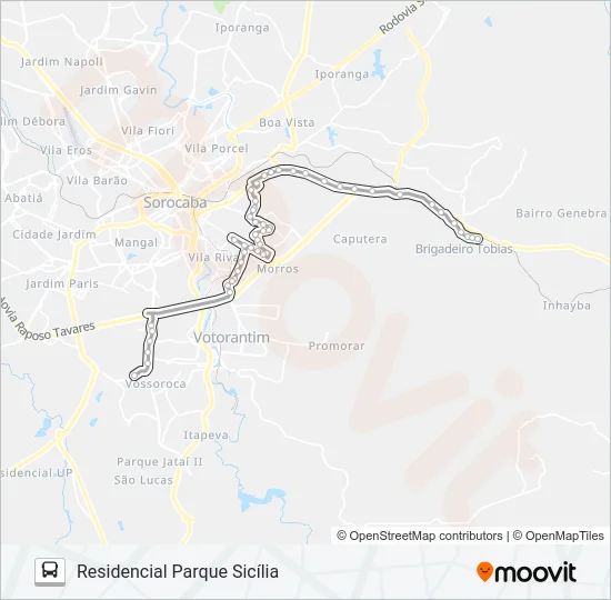 305 INTERBAIRROS 5 Bus Line Map