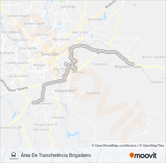 Mapa de 305 INTERBAIRROS 5 de autobús