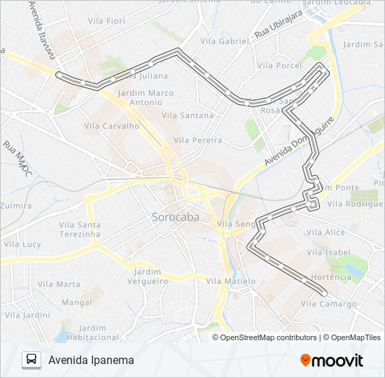 306 INTERBAIRROS 6 bus Line Map