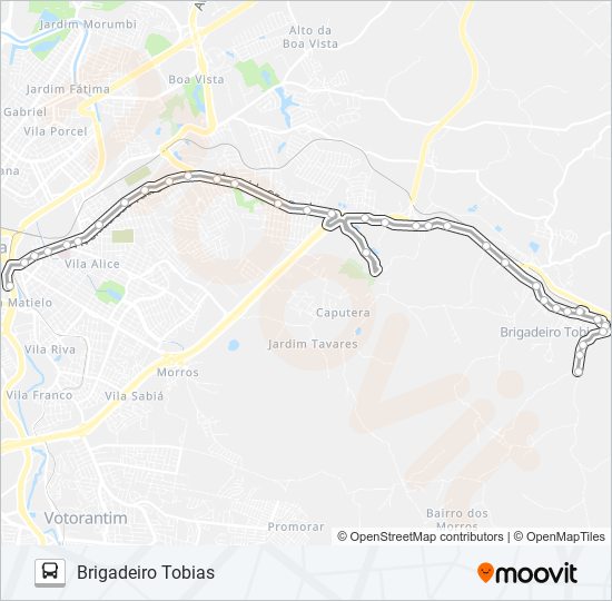 30 BRIGADEIRO TOBIAS bus Line Map