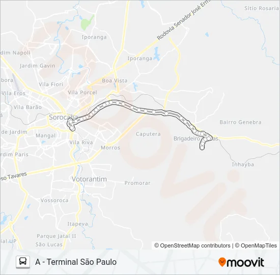 30 BRIGADEIRO TOBIAS Bus Line Map
