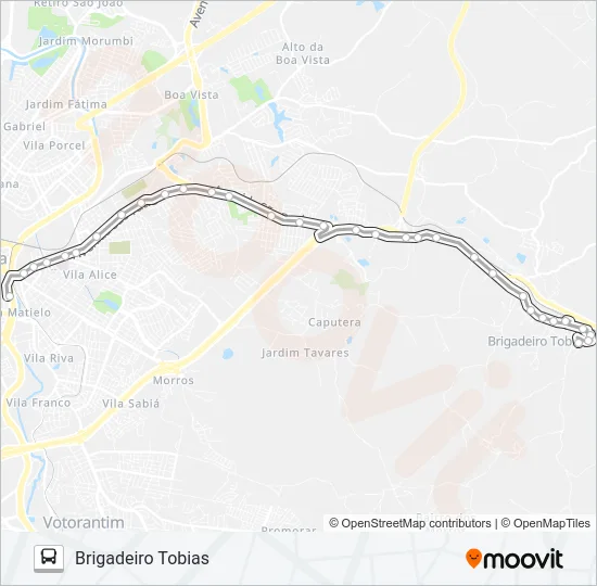 30 BRIGADEIRO TOBIAS Bus Line Map