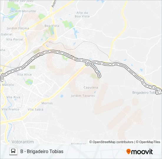 30 BRIGADEIRO TOBIAS Bus Line Map