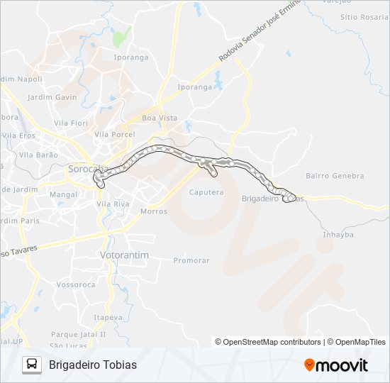 30 BRIGADEIRO TOBIAS bus Line Map
