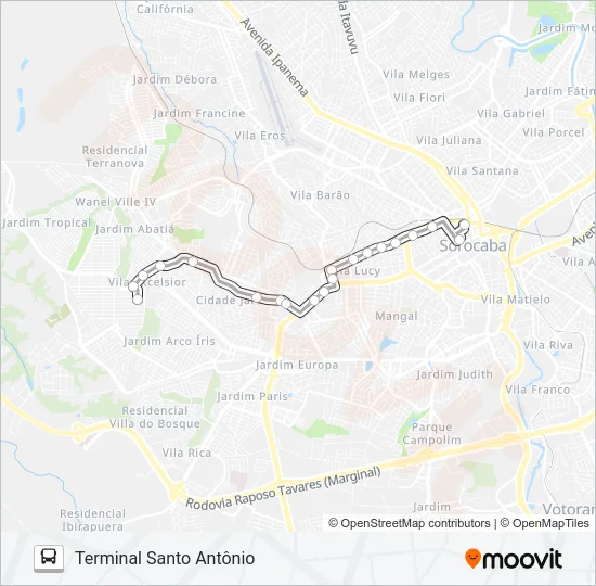 73 JÚLIO DE MESQUITA Bus Line Map