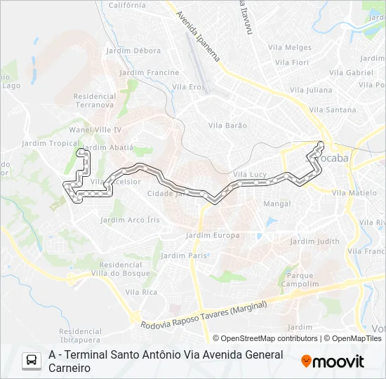 73 JÚLIO DE MESQUITA Bus Line Map