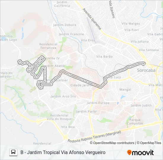 73 JÚLIO DE MESQUITA Bus Line Map