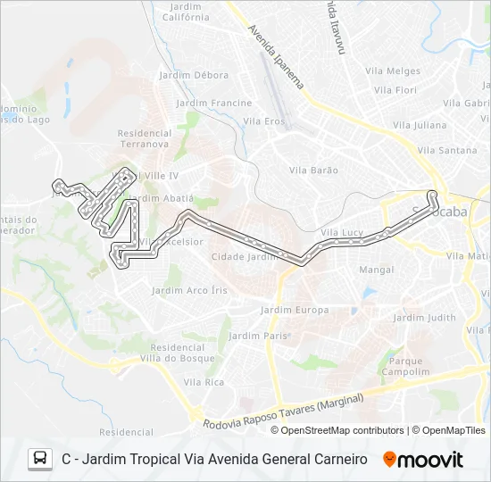 73 JÚLIO DE MESQUITA Bus Line Map