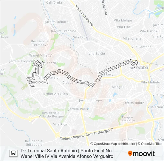 73 JÚLIO DE MESQUITA Bus Line Map