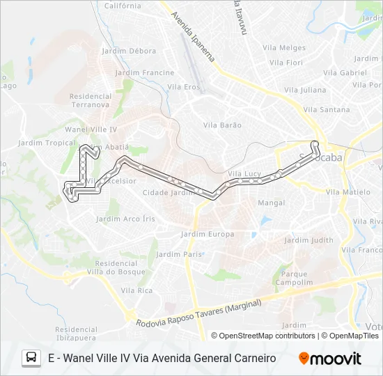 73 JÚLIO DE MESQUITA Bus Line Map