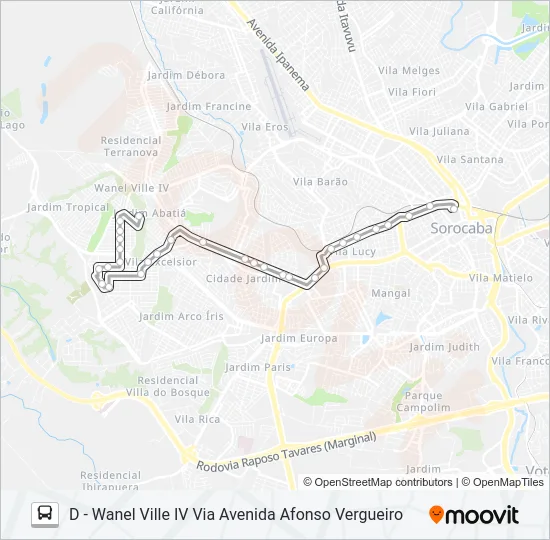 73 JÚLIO DE MESQUITA Bus Line Map
