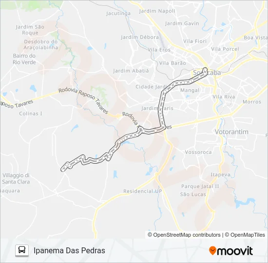 67 IPANEMA DAS PEDRAS Bus Line Map