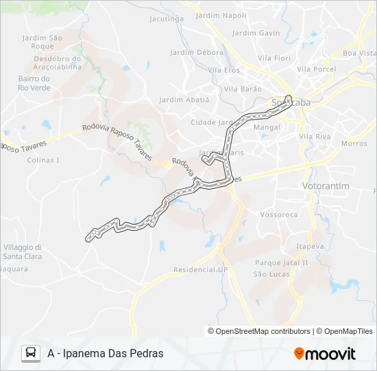 67 IPANEMA DAS PEDRAS Bus Line Map