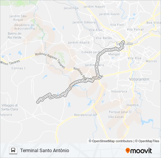 Mapa de 67 IPANEMA DAS PEDRAS de autobús