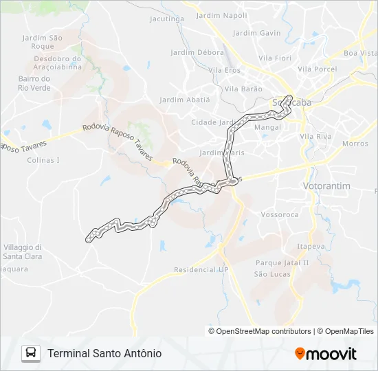 Mapa de 67 IPANEMA DAS PEDRAS de autobús