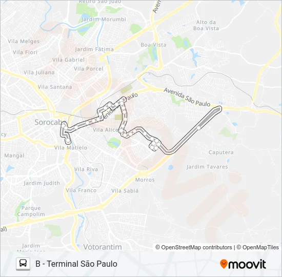 37 GUTIERRES / CAPUTERA Bus Line Map
