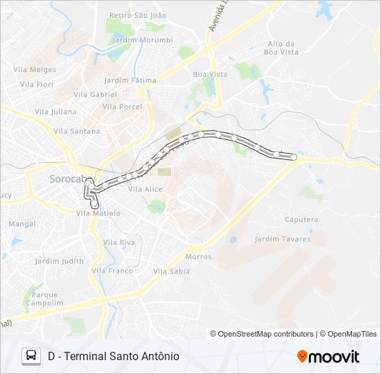 Mapa de 52 CIDADE UNIVERSITÁRIA de autobús