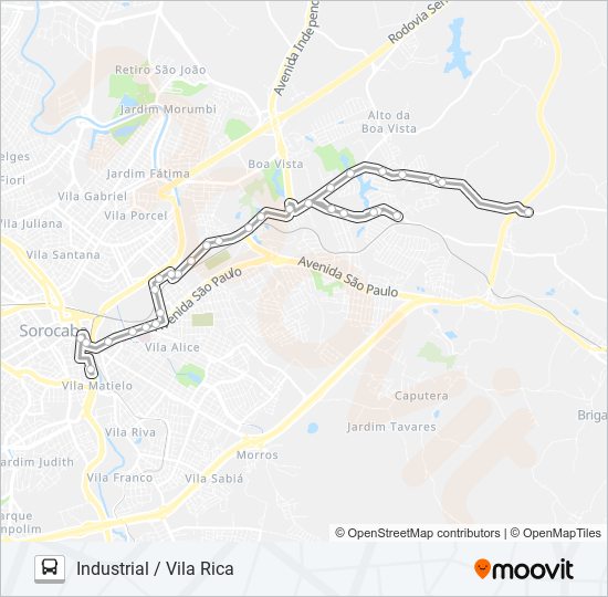 07 INDUSTRIAL / VILA RICA bus Line Map