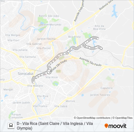 Mapa da linha 07 INDUSTRIAL / VILA RICA de ônibus