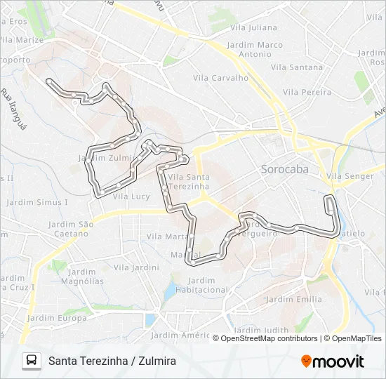 09 SANTA TEREZINHA / ZULMIRA Bus Line Map