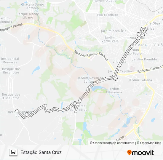 A67 IPANEMA DAS PEDRAS Route: Schedules, Stops & Maps - Estação Santa ...