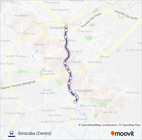 6305 VOTORANTIM - SOROCABA  Line Map