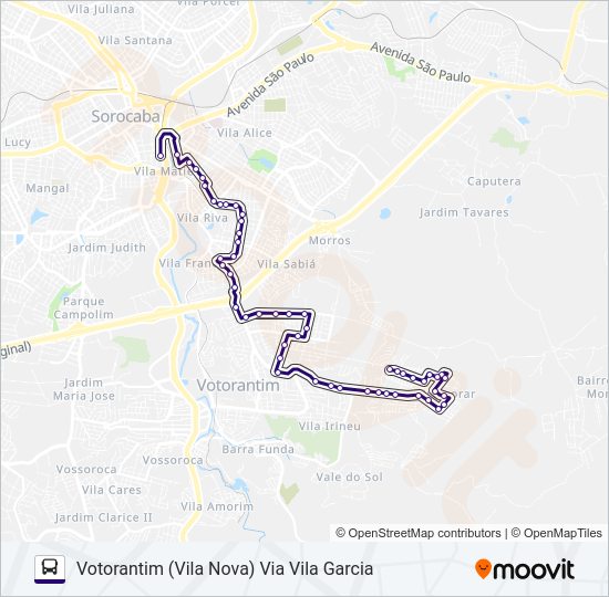6311 VOTORANTIM - SOROCABA  Line Map