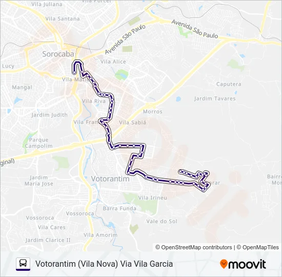 6311 VOTORANTIM - SOROCABA  Line Map