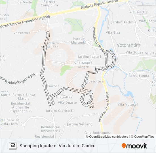 Mapa de 3107 IGUATEMI de autobús