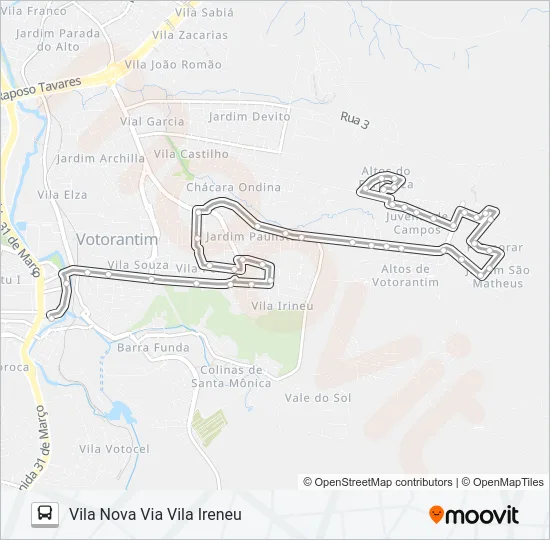3111 VILA NOVA Bus Line Map