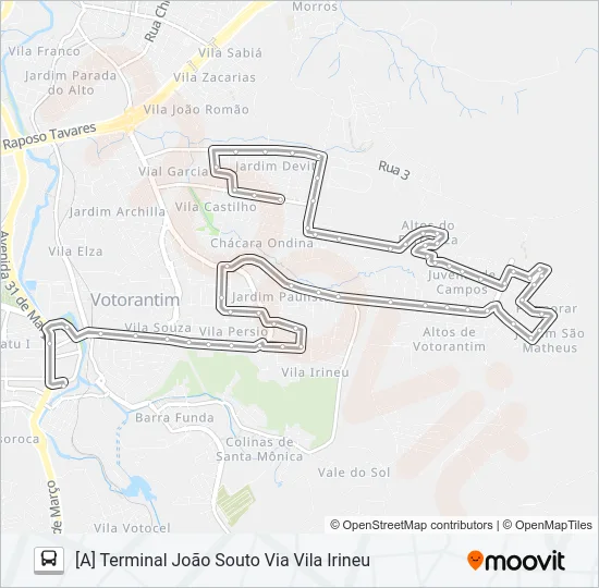 3111 VILA NOVA Bus Line Map