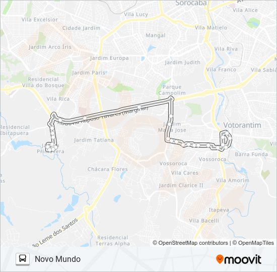 3108 NOVO MUNDO bus Line Map