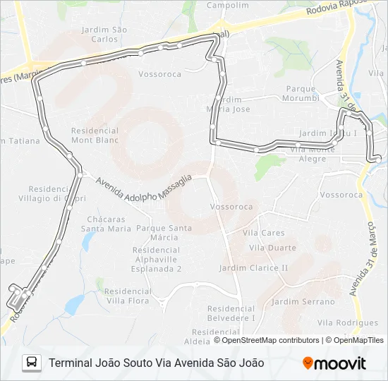 3110 GREEN VALLEY Bus Line Map