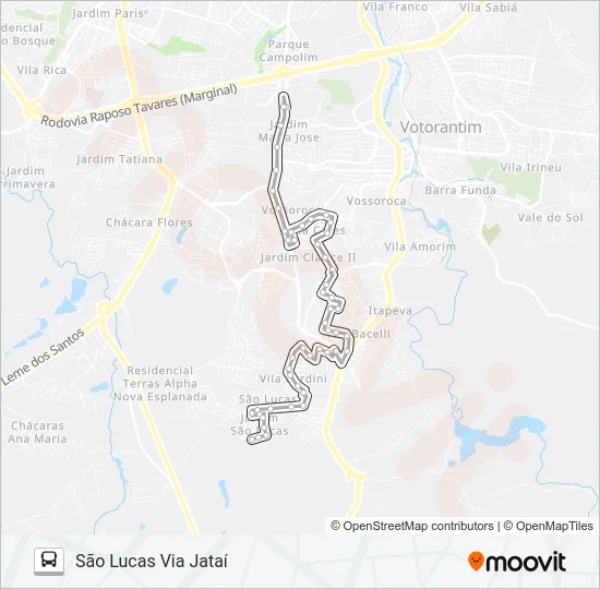 3103 SÃO LUCAS - CARREFOUR Bus Line Map